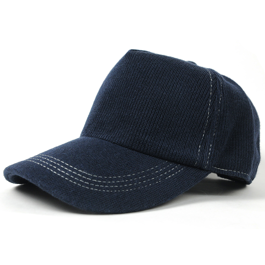 BIGWATCH正規品 大きいサイズ 帽子 メンズ 無地 ヘンプニットコットンキャップ ビッグワッチ/ネイビー（紺）L XL UVケア 春夏 秋冬 CP-38